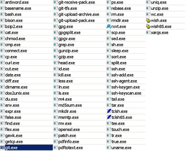Git under windows (console mode)