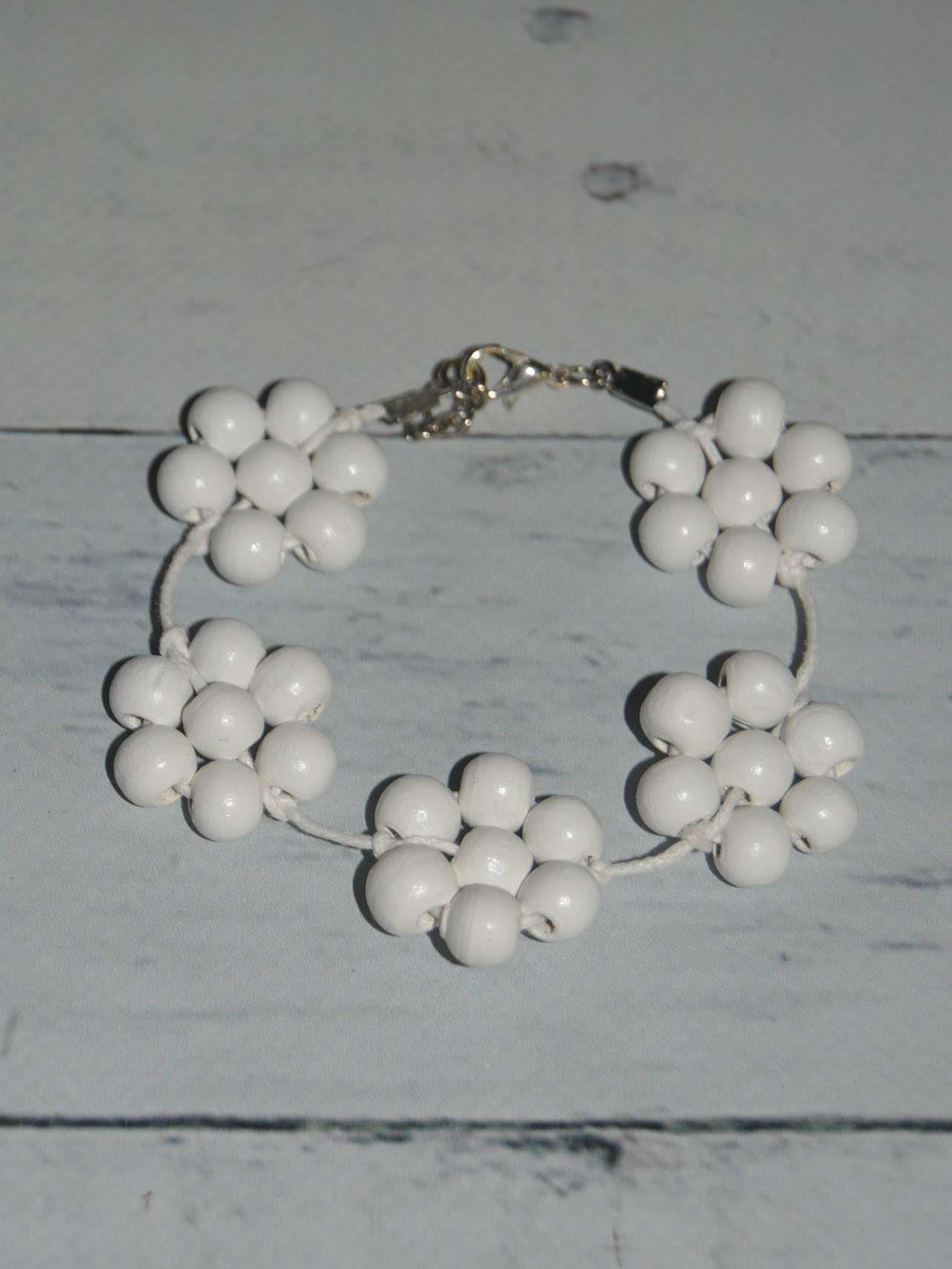White Flower Bracelet Krazy Krale