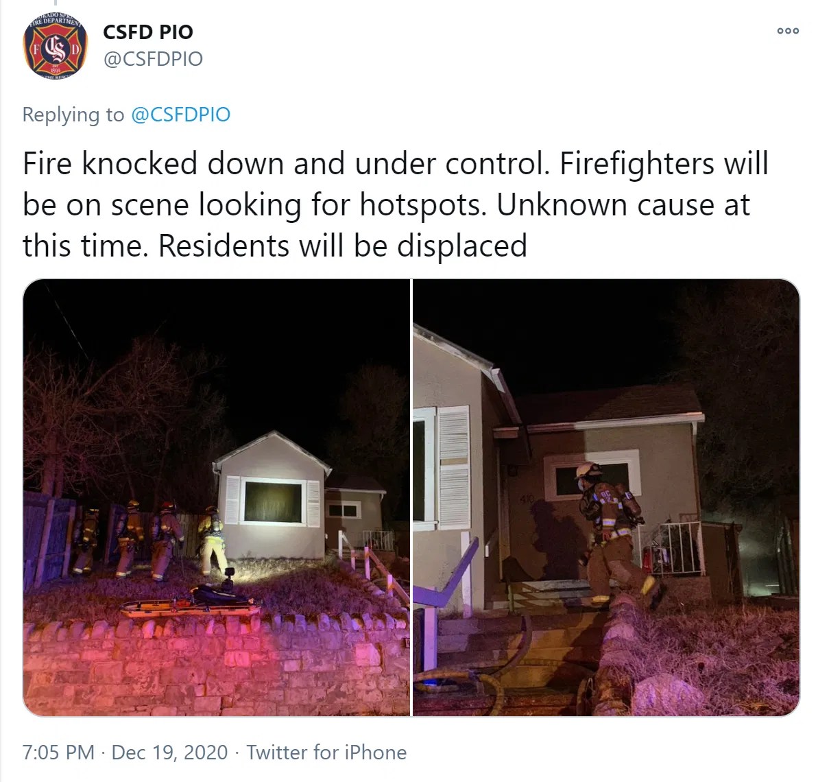 Colorado Springs residents displaced by house fire KRDO