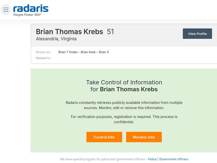A Close Up Look at the Consumer Data Broker Radaris Krebs on Security