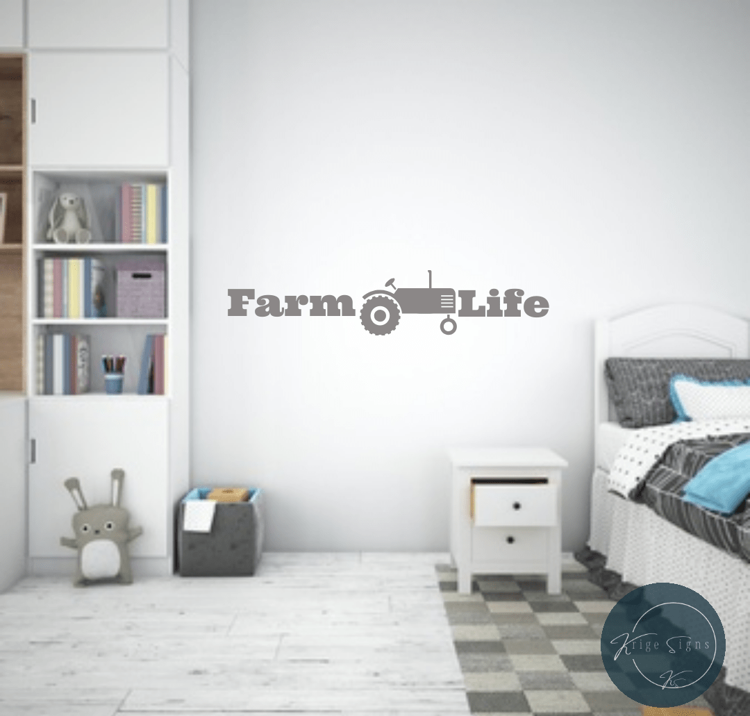50169 "Farm Life" matt vinyl wall art decal 1000mm x 200mm, in colour