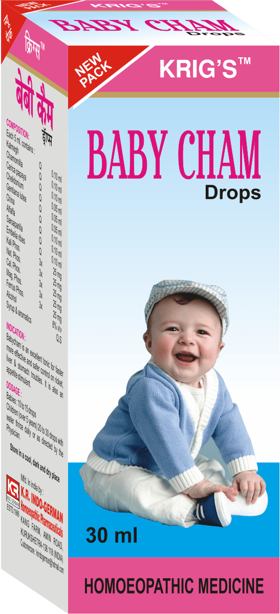 Baby cham Drops 30ml K R INDO GERMAN HOMOEOPATHIC PHARMACEUTICALS