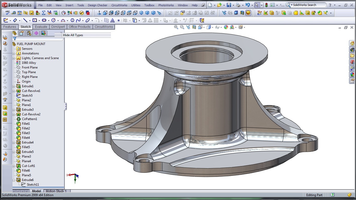 3D CAD Modeling a High Performance Engine Part [How To