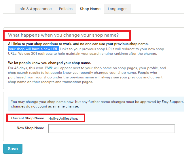 HOLLY’S DOLLIES ETSY SHOP NAME DRIVES URL CONSISTENCY Kris Bunda Design