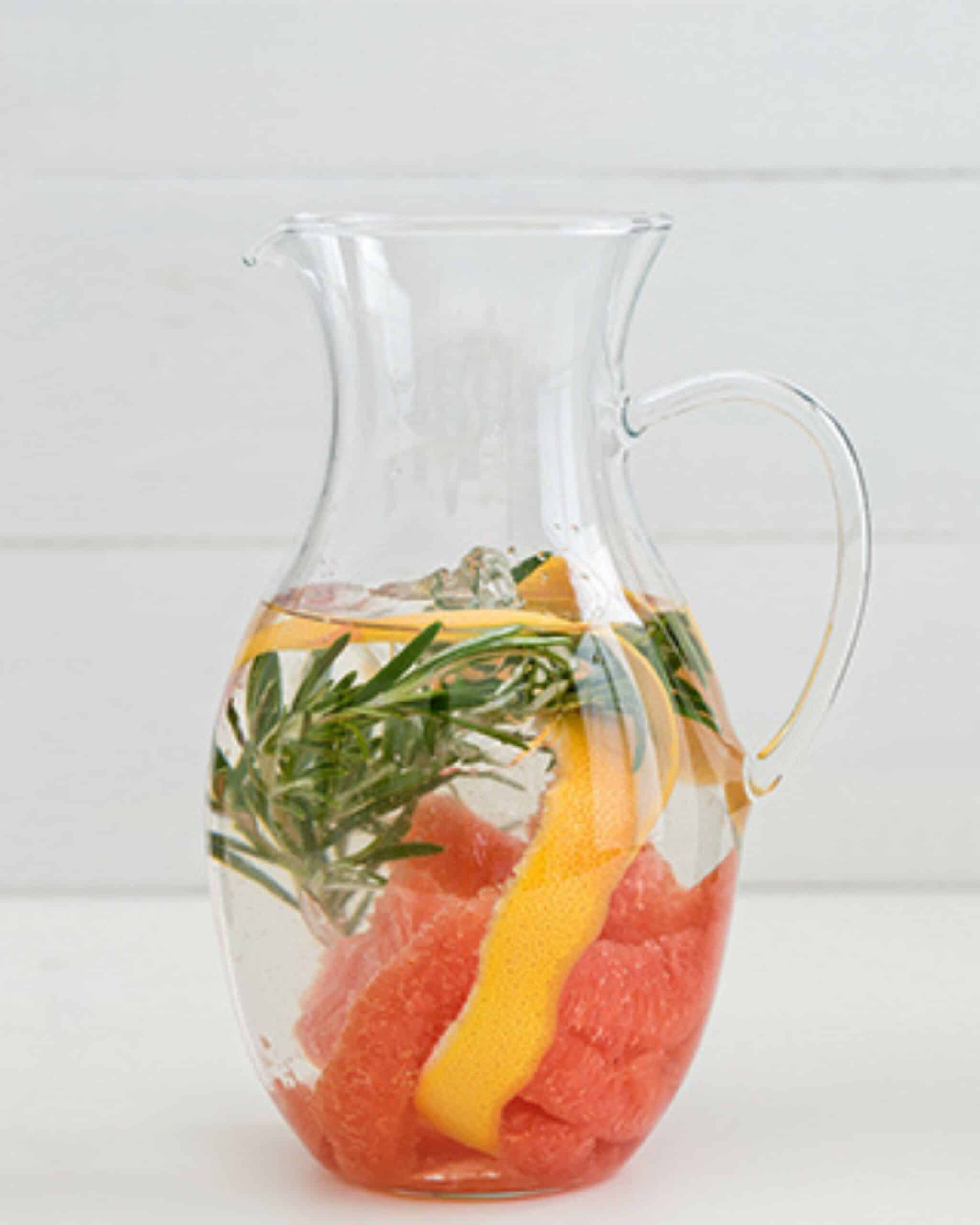 Orange Grapefruit Rosemary Infused Water