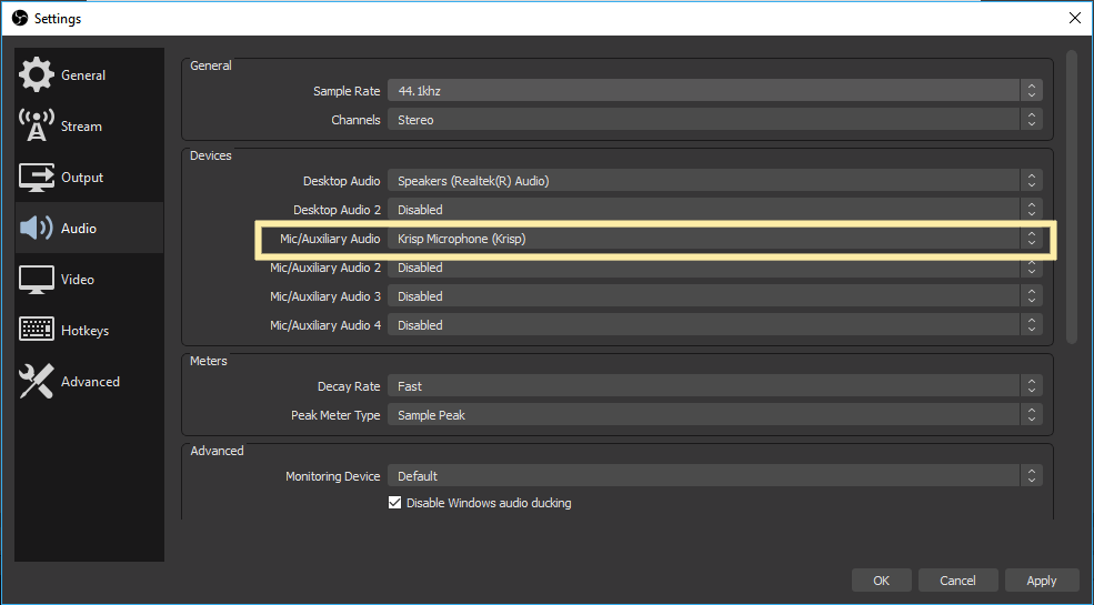 How to remove background noise in OBS Studio? Alternative way Krisp
