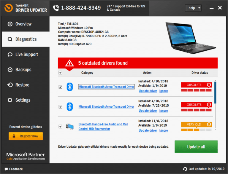 A device attached to the system is not functioning error