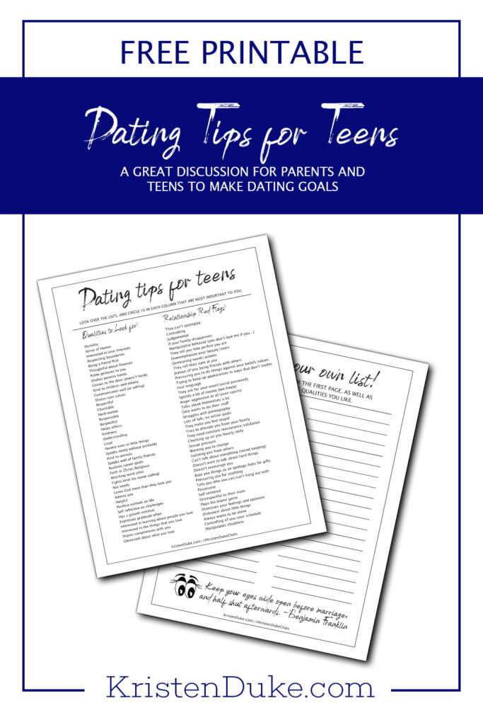 Dating Tips for Teens Kristen Duke