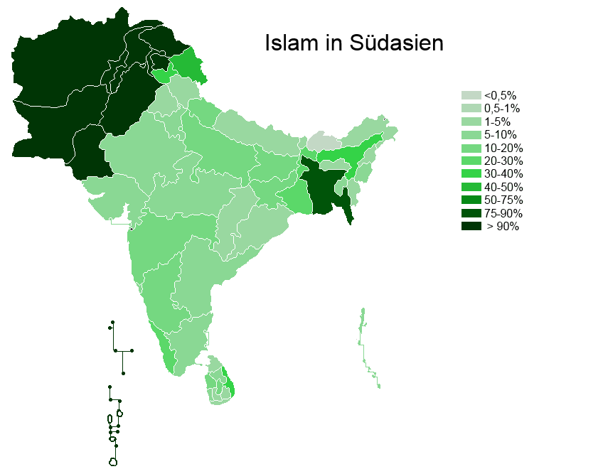 Religionen In Sudasien Mapes Colorides