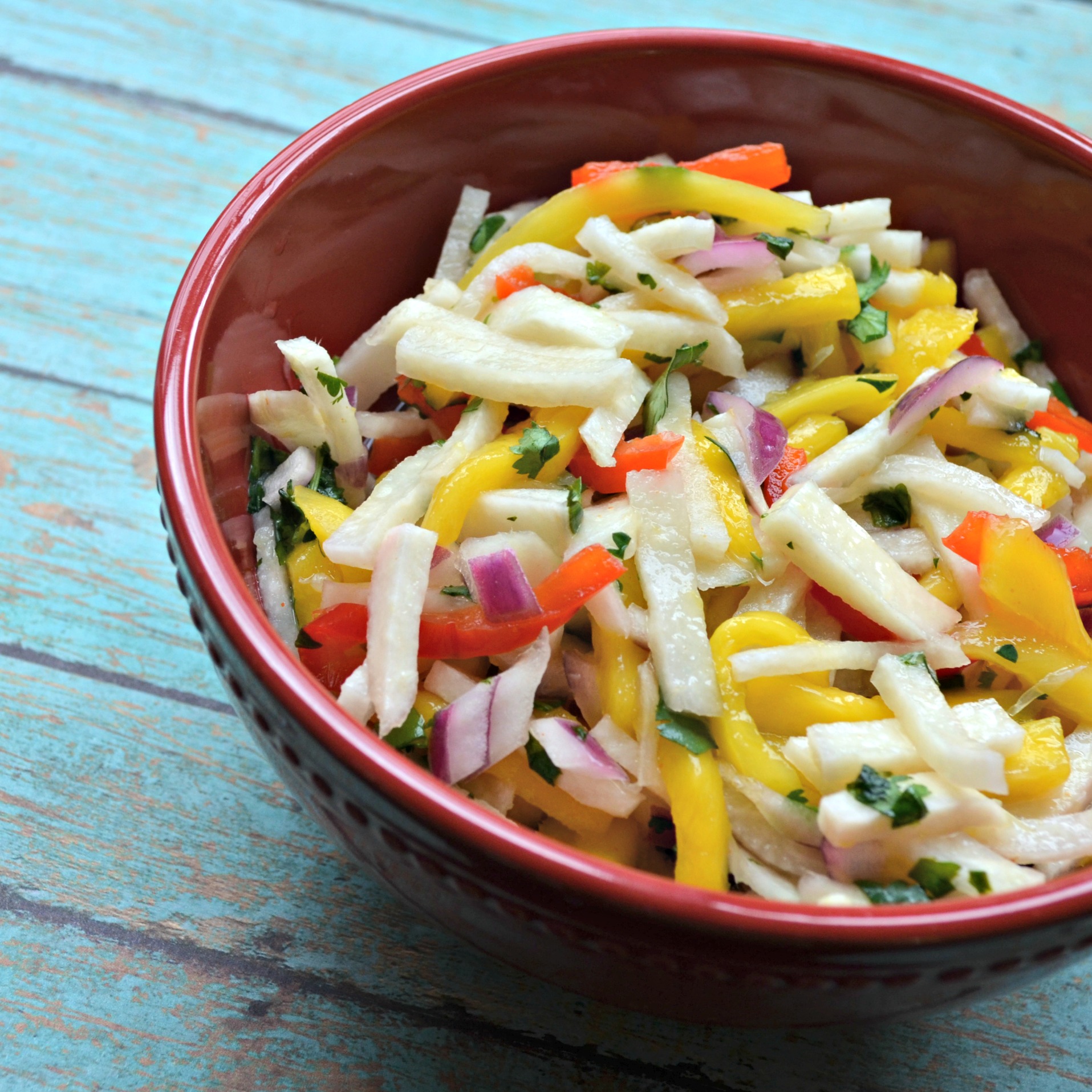 Jicama Mango Salad with Lime and Cilantro Kris Ulland