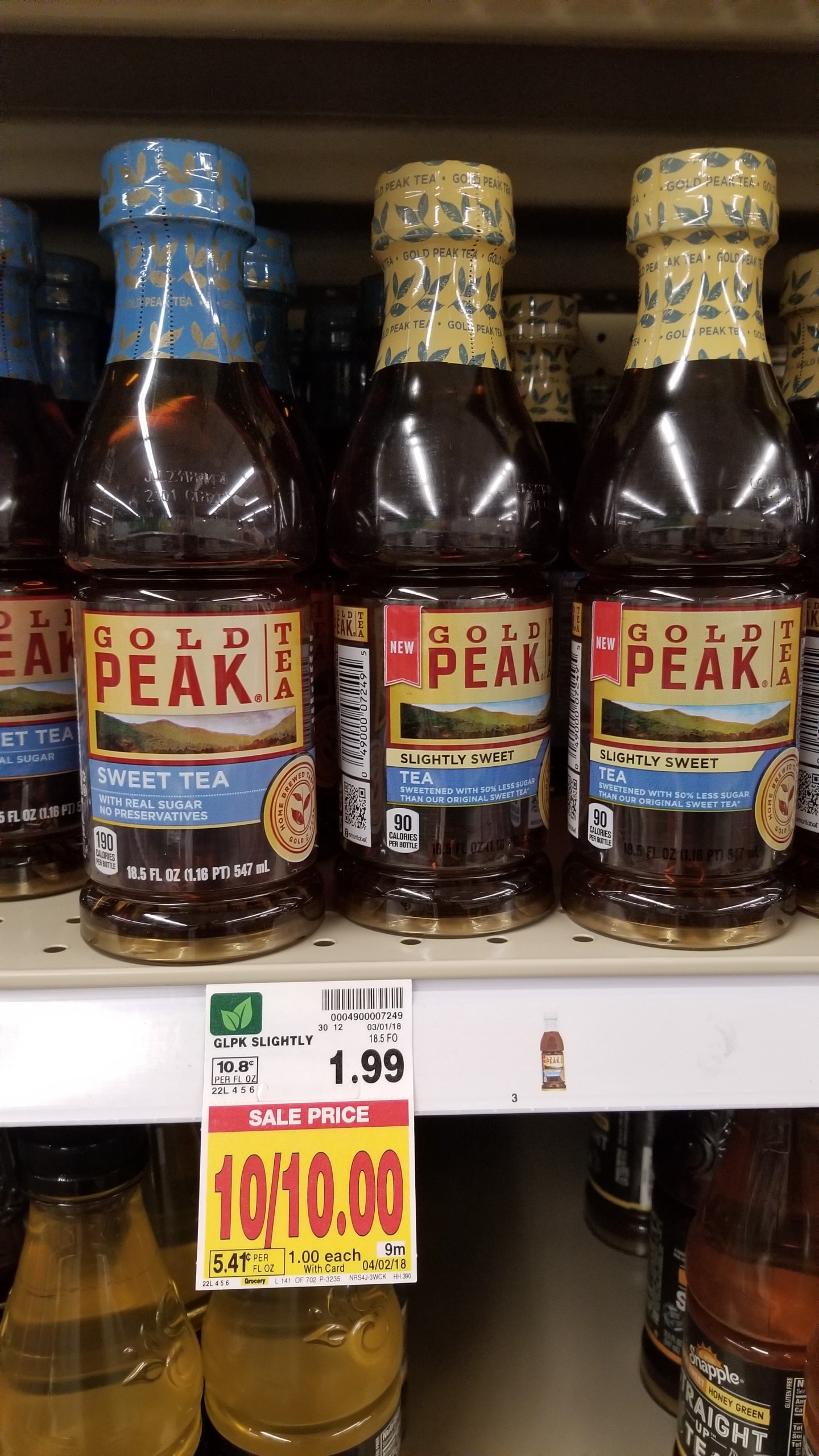Gold Peak Tea just .25 Kroger Couponing
