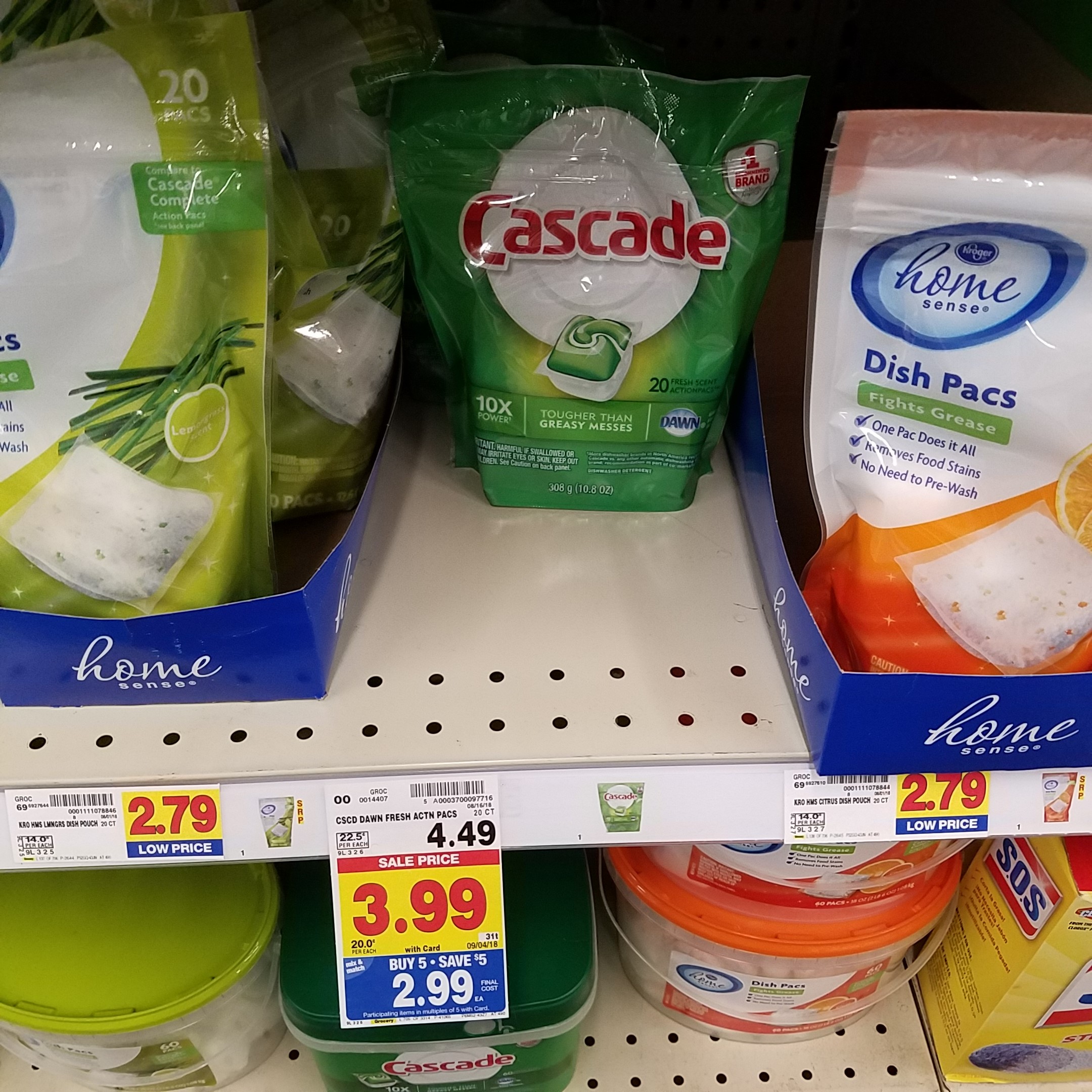 Cascade Dish Tabs just 2.49 Kroger Couponing