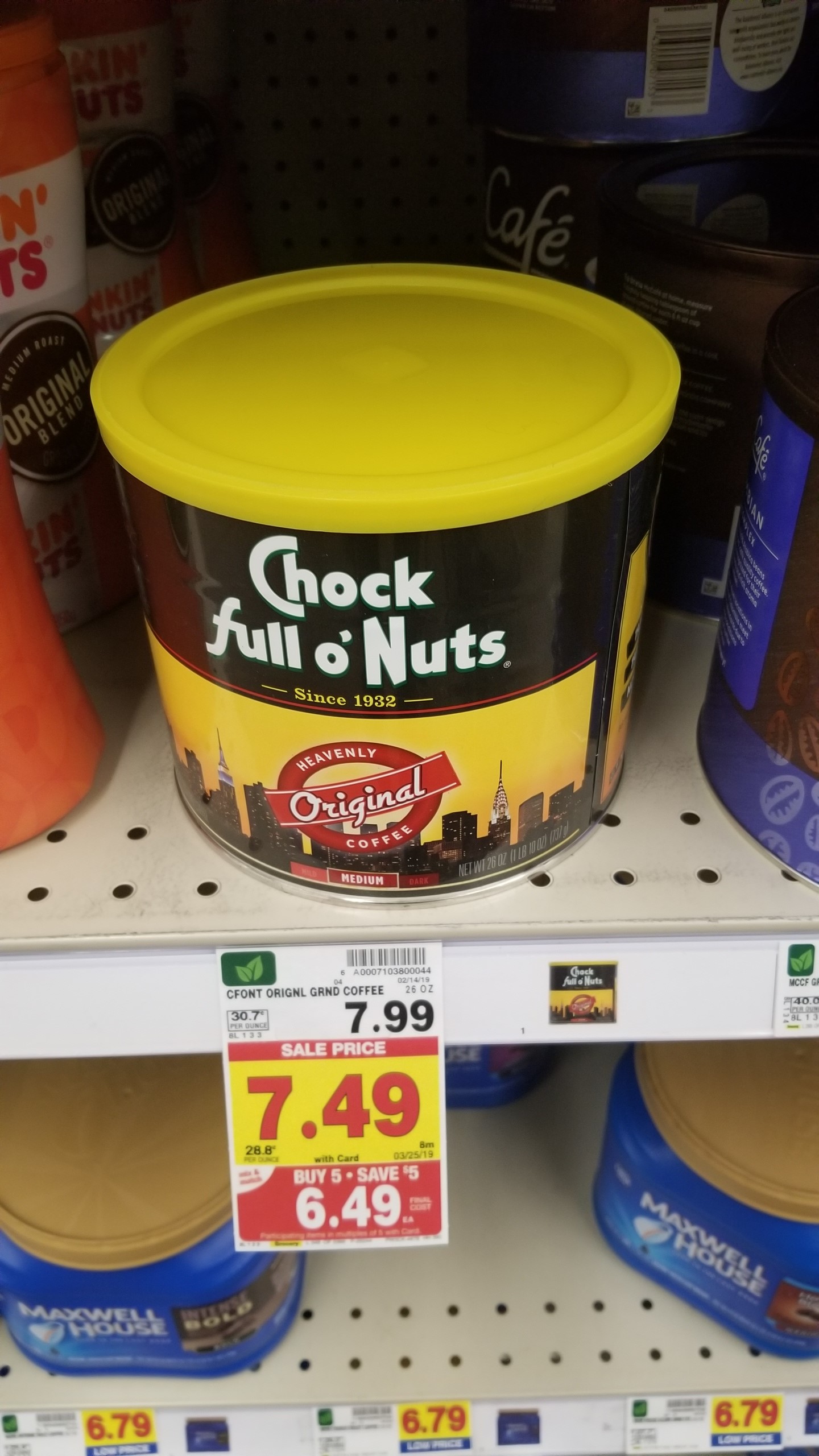 Chock Full O Nuts just 5.49 Kroger Couponing