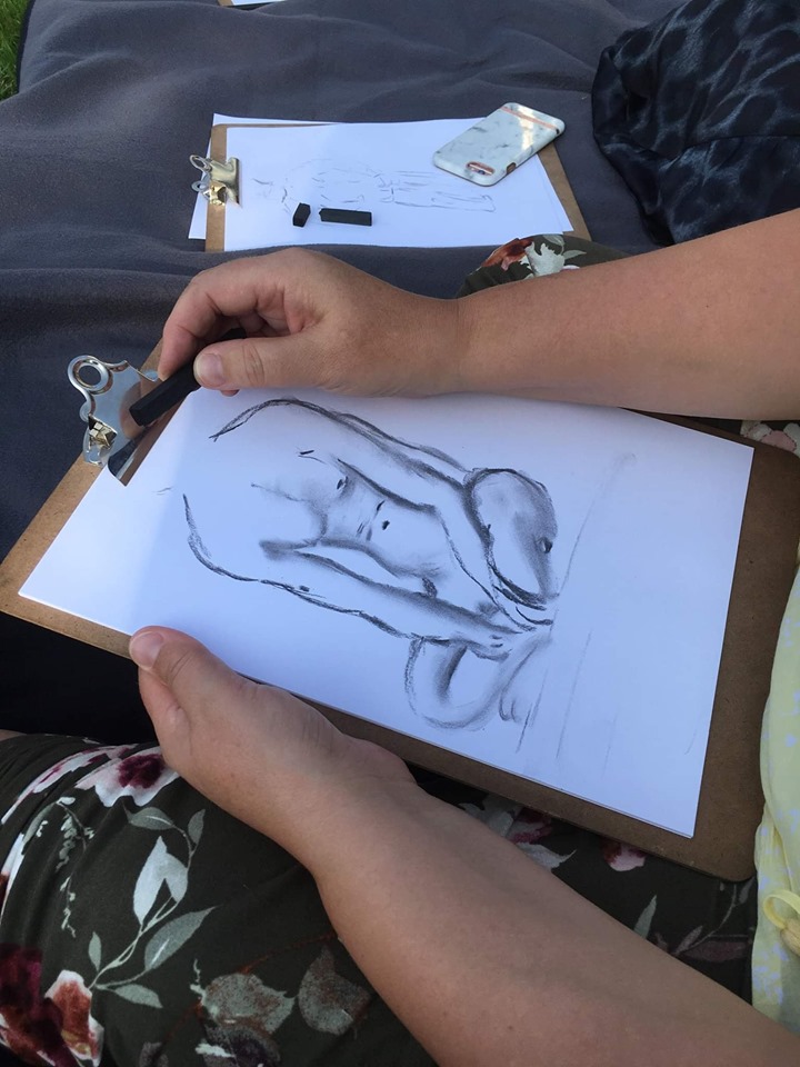 Croquis tegning Blog 192 cm. Model til fest