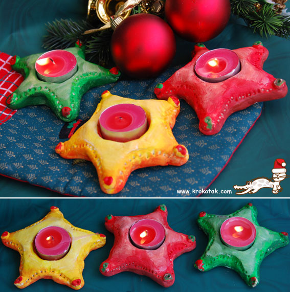 krokotak Christmas Night CANDLEHOLDERS