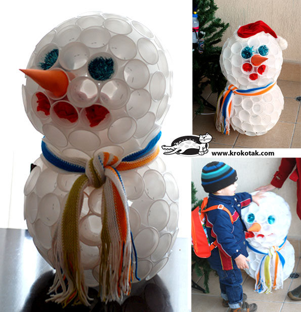 krokotak Plastic Cup SNOWMAN