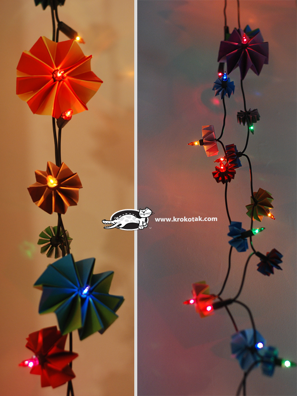 krokotak Flowers with Christmas Lights
