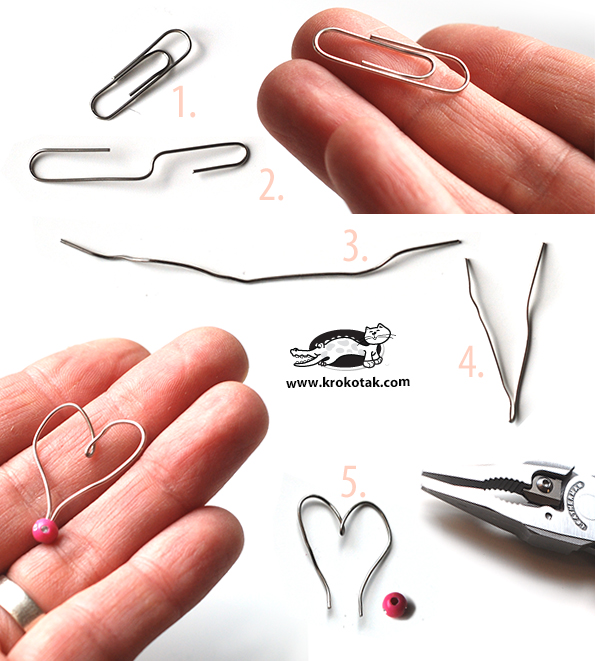 krokotak A paper clip heart
