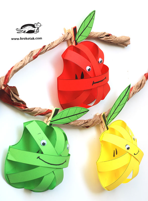 krokotak 3D Paper Apples