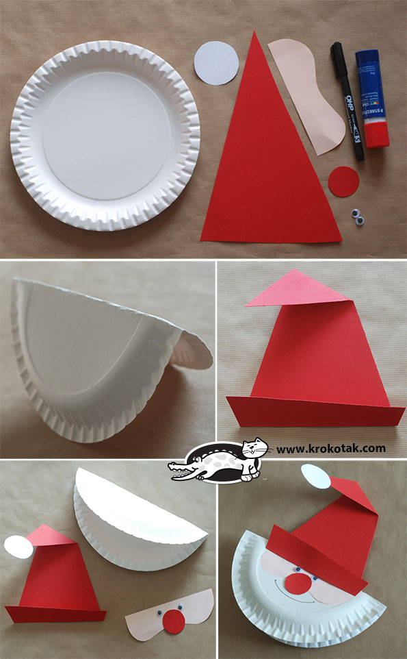 krokotak Make a Santa Paper Plate