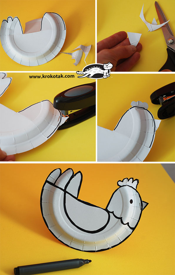 krokotak PAPER PLATE HENS