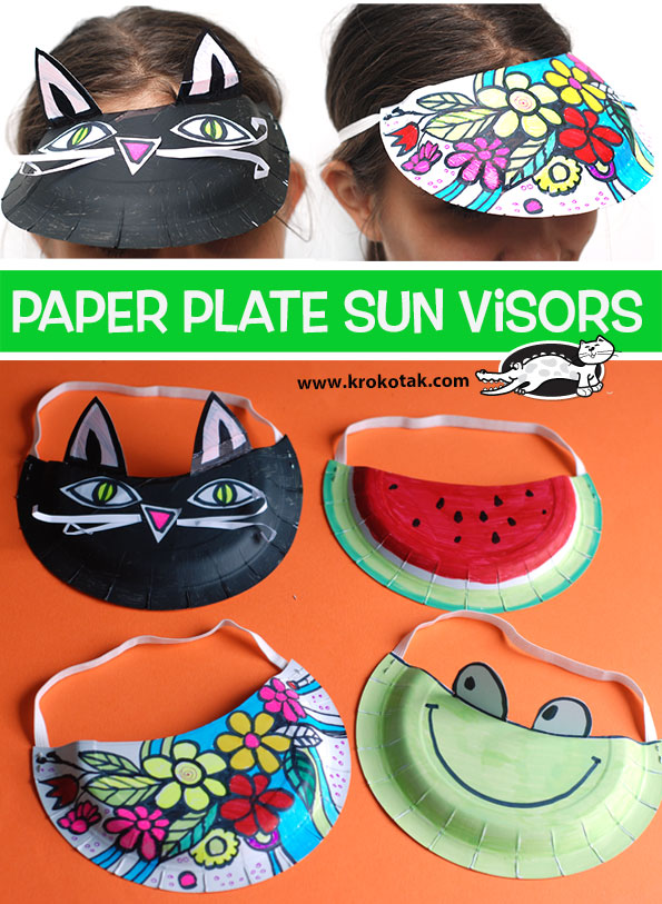 krokotak Paper Plate Sun Visors