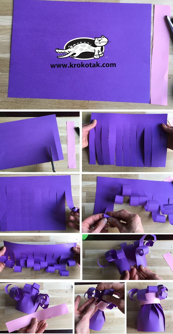 krokotak PAPER VASE AND FLOWERS