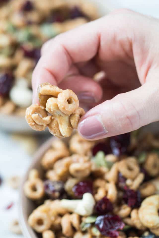 High Protein Cheerio Trail Mix • Kroll's Korner