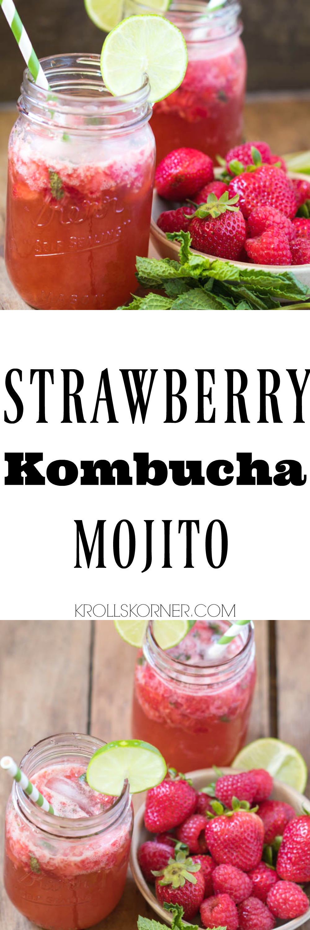 Strawberry Kombucha Mojito Your new favorite summertime drink!