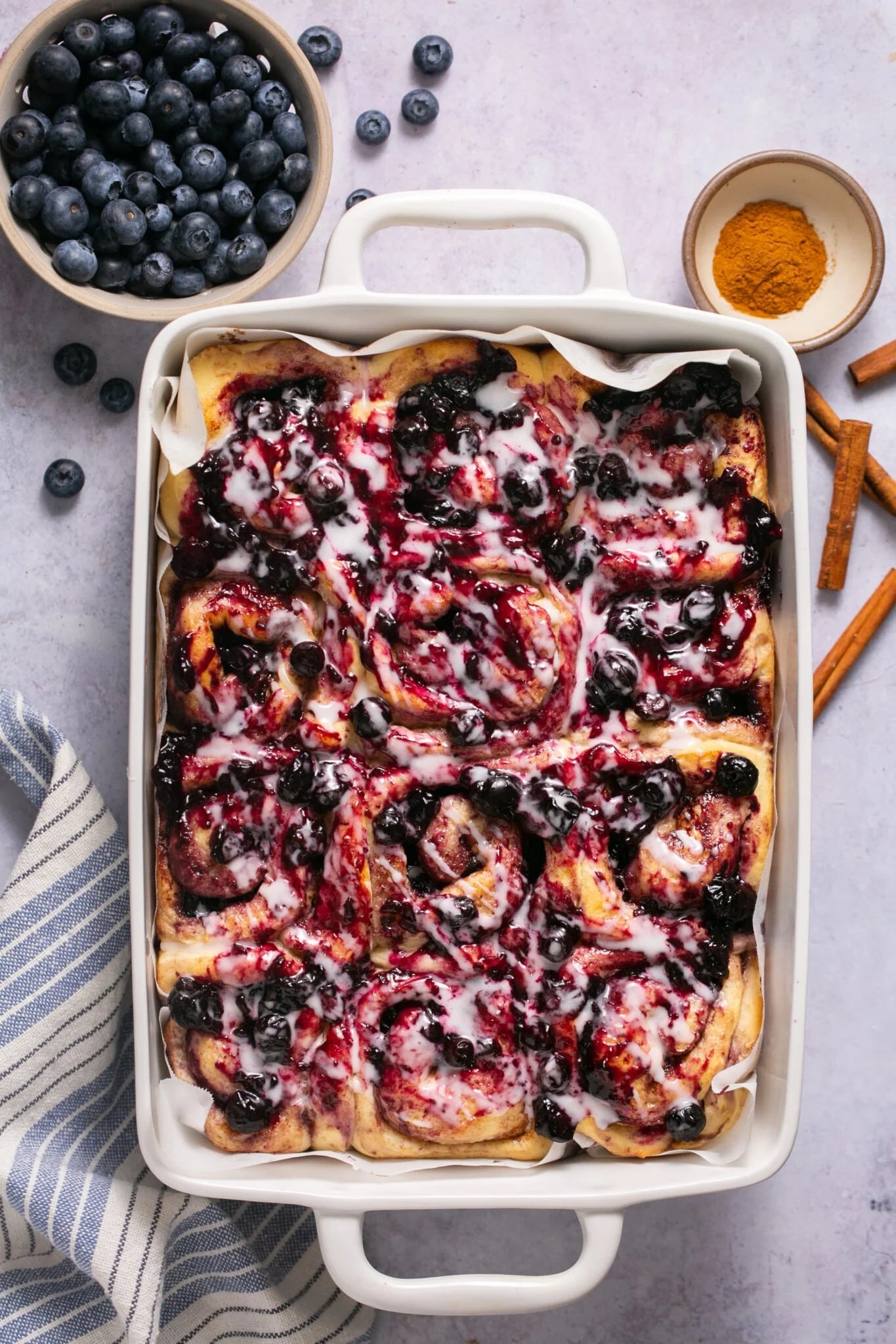 Cinnamon Rolls from Scratch (Made with Blueberries!)