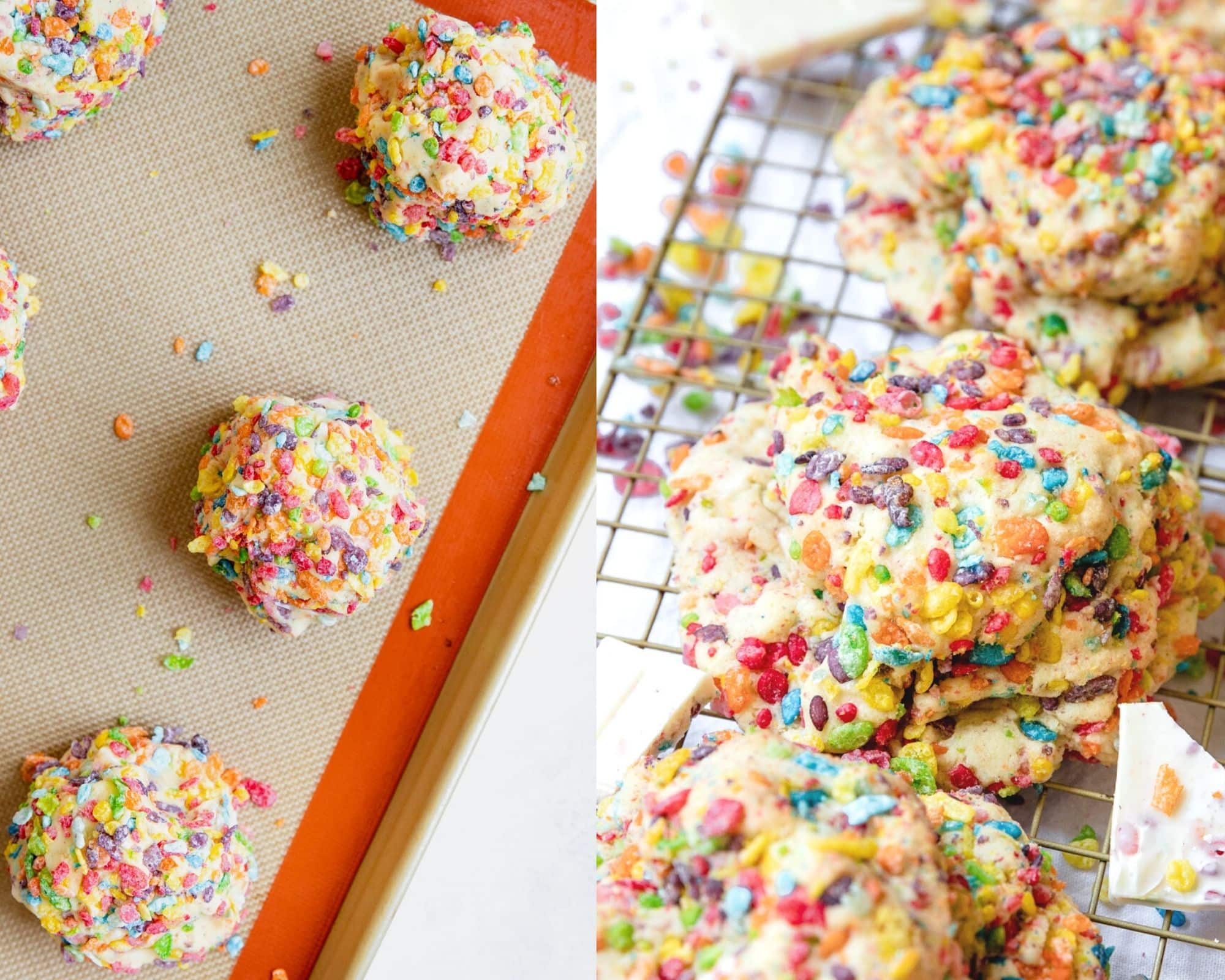 Fruity Pebble Cookies • (recipe with video) • Kroll's Korner