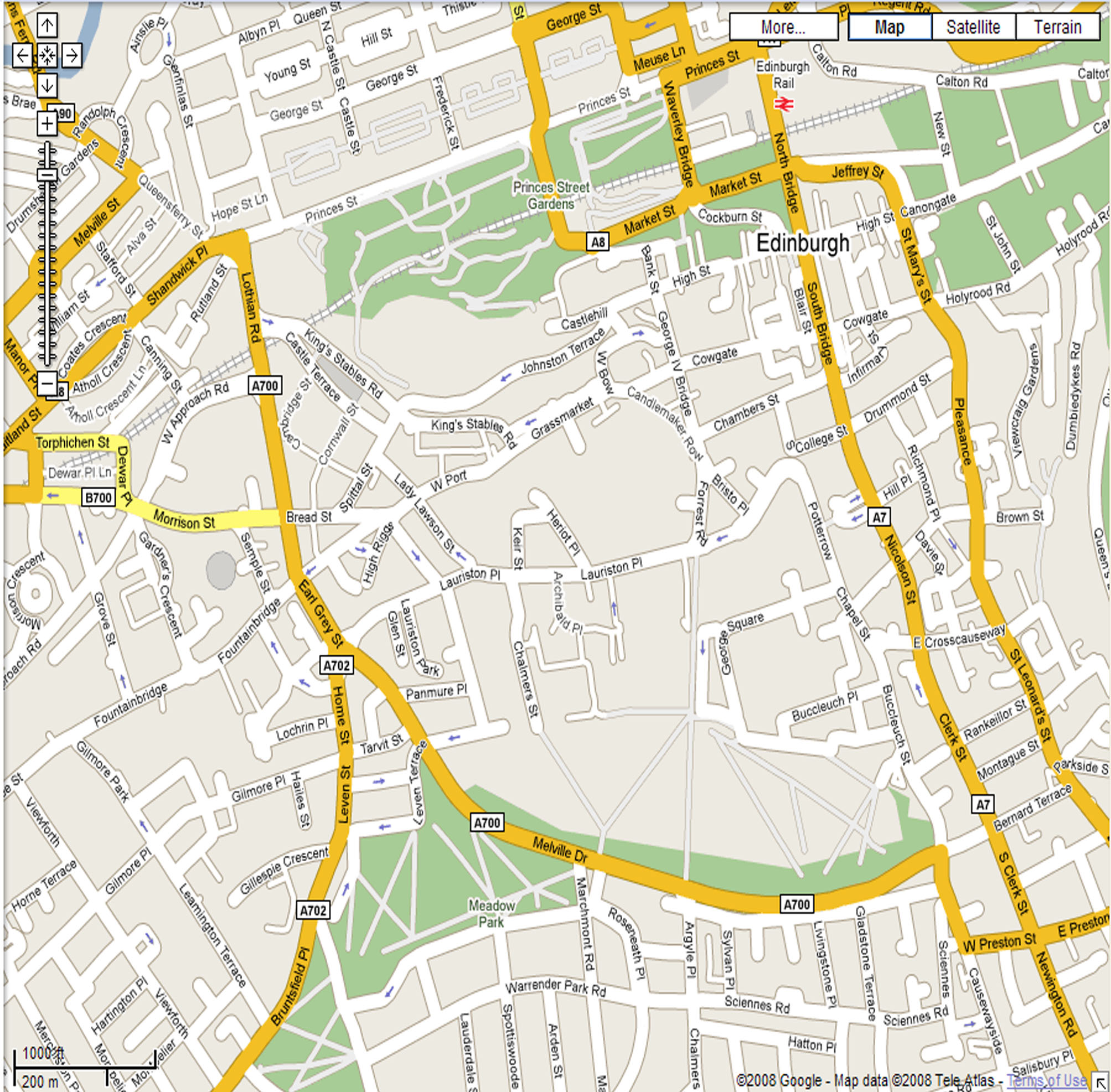 Edinburgh Street map Kromei's log