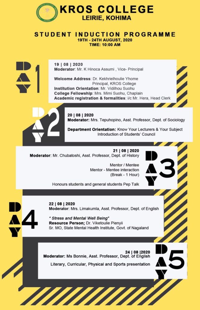 Student Induction Programme KROS College, Kohima