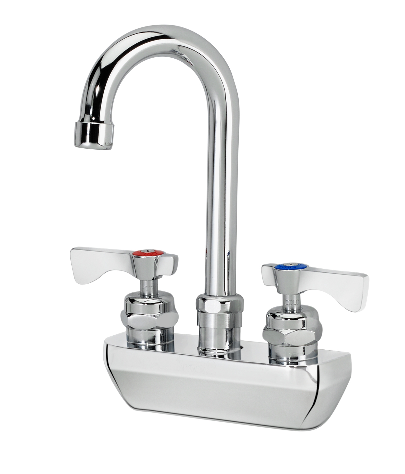 Royal Series 4" Wall Mount Faucet with 31/2" Wide Gooseneck Spout Krowne
