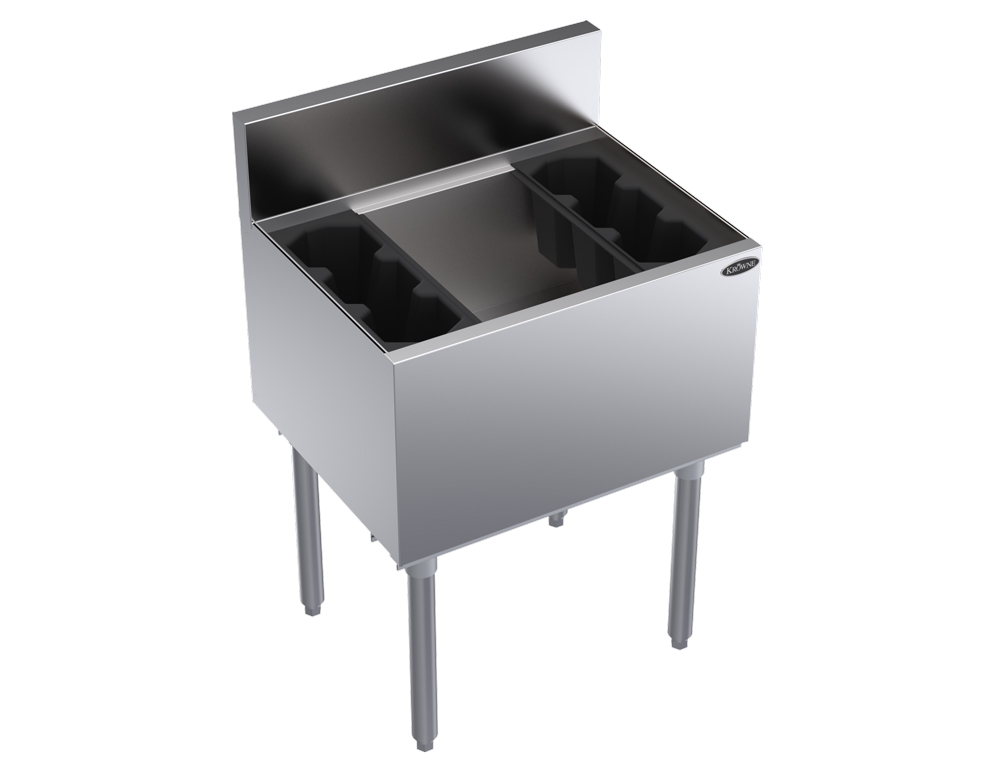 Royal Series 24" Deep Style Ice Bin with Cold Plate, 19"D Ice Bins