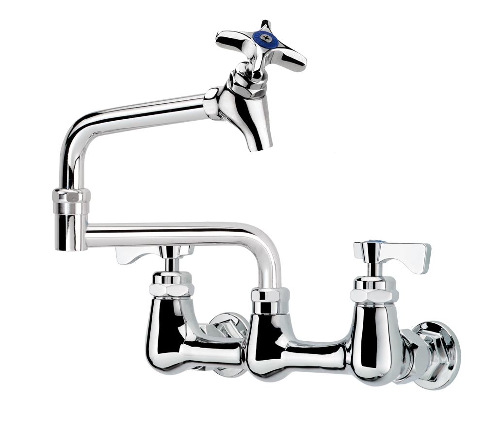 Royal Series 8" Center Wall Mount Pot Filler Faucet with 12" Jointed