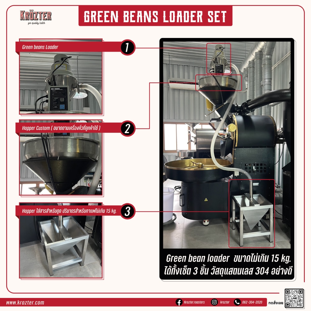 Green Bean Loader (เครื่องโหลดสารกาแฟ) KROZTER