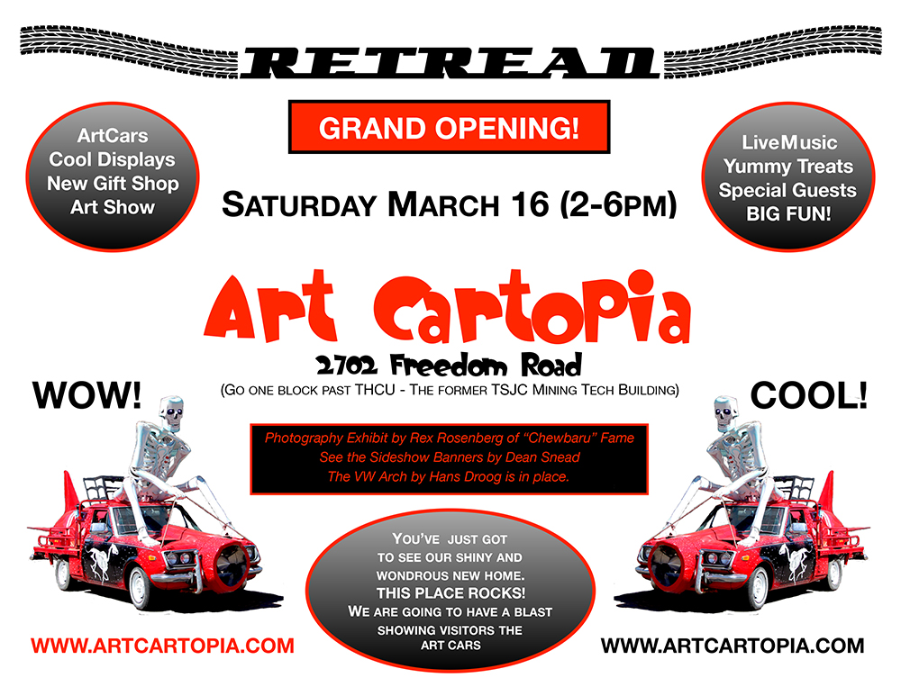 “RETREAD The GRAND OPENING” of Art Cartopia KRTN Enchanted Air Radio