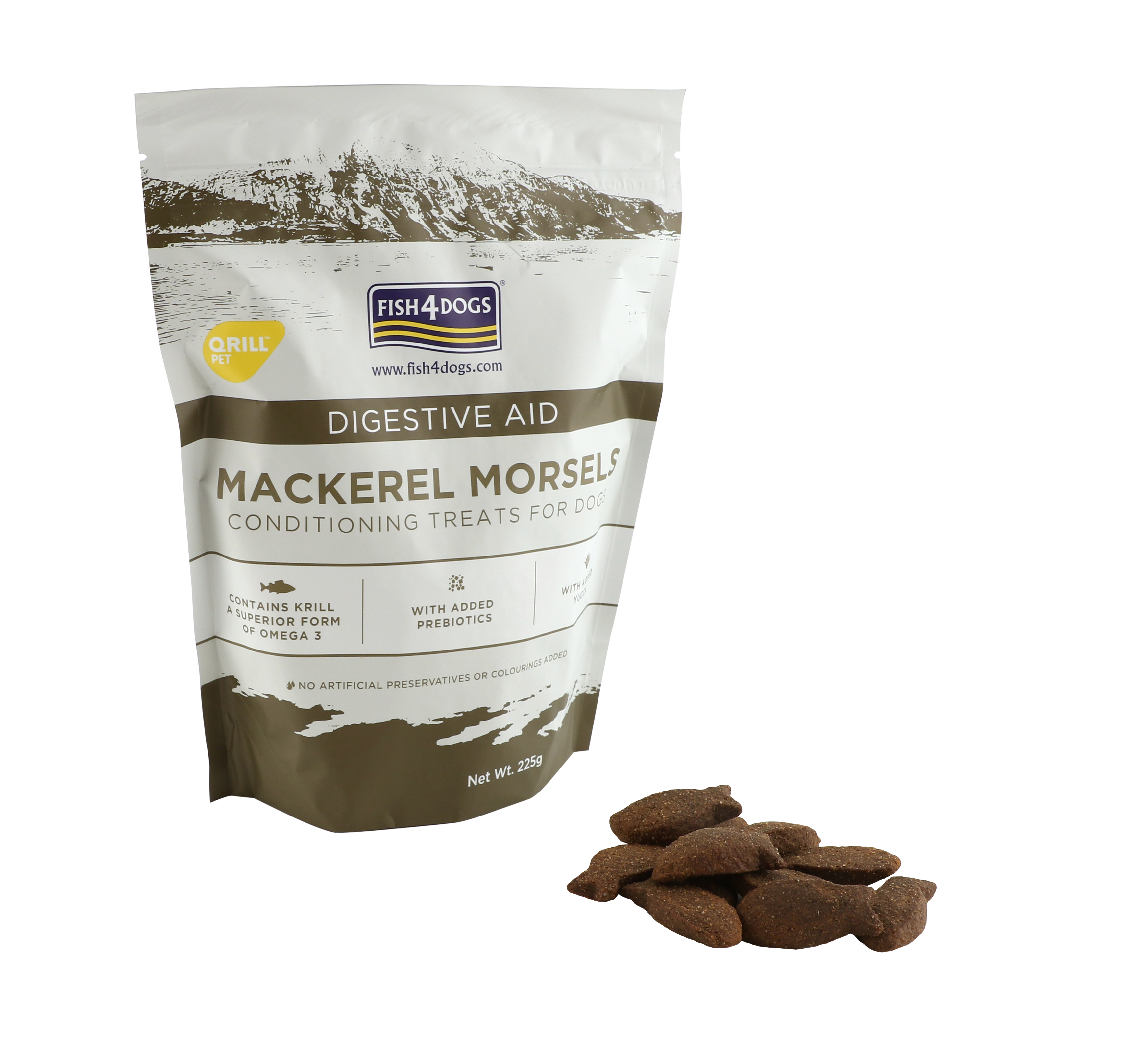 Fish4Dogs Mackerel Morsels, Digestive Aid, 225 g