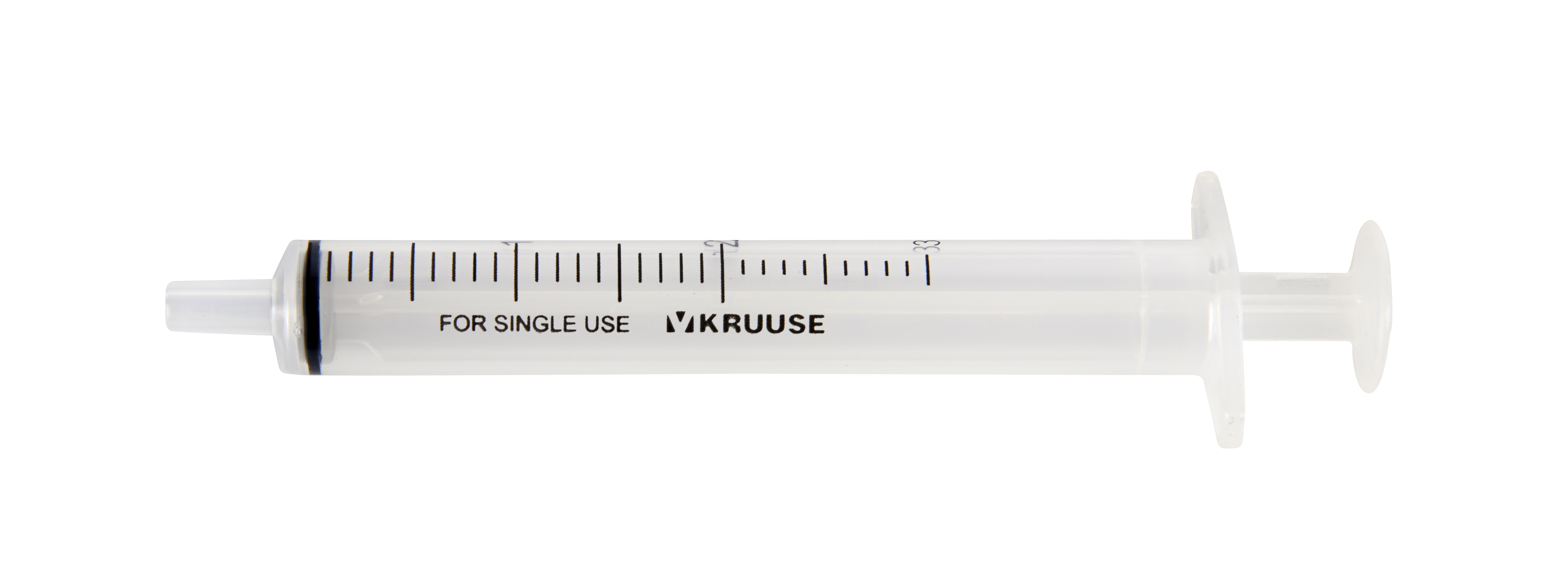 KRUUSE Disposable Syringe with Silicone Oring, center nozzl