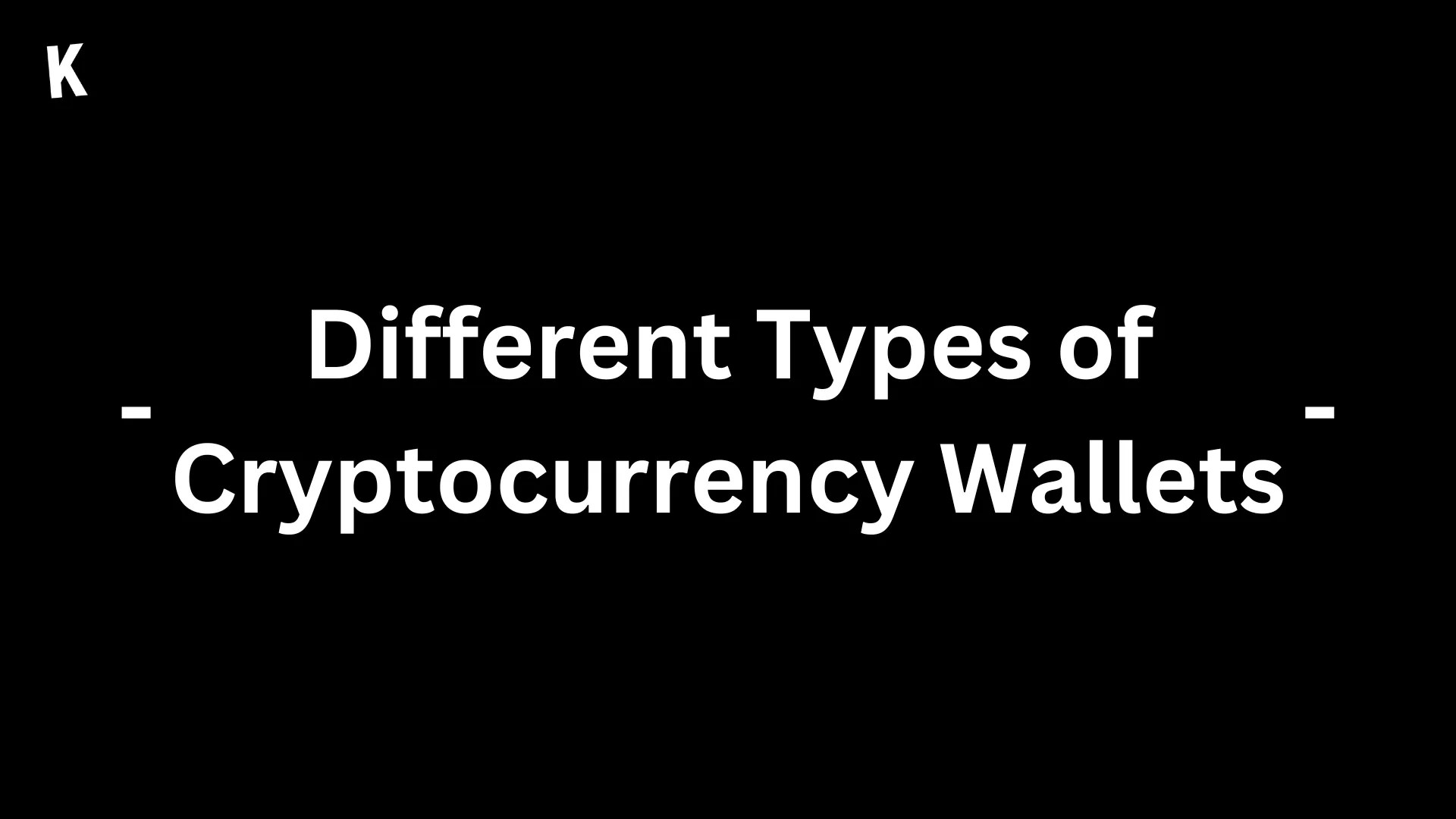 The Different Types of Cryptocurrency Wallets Krypto Channel