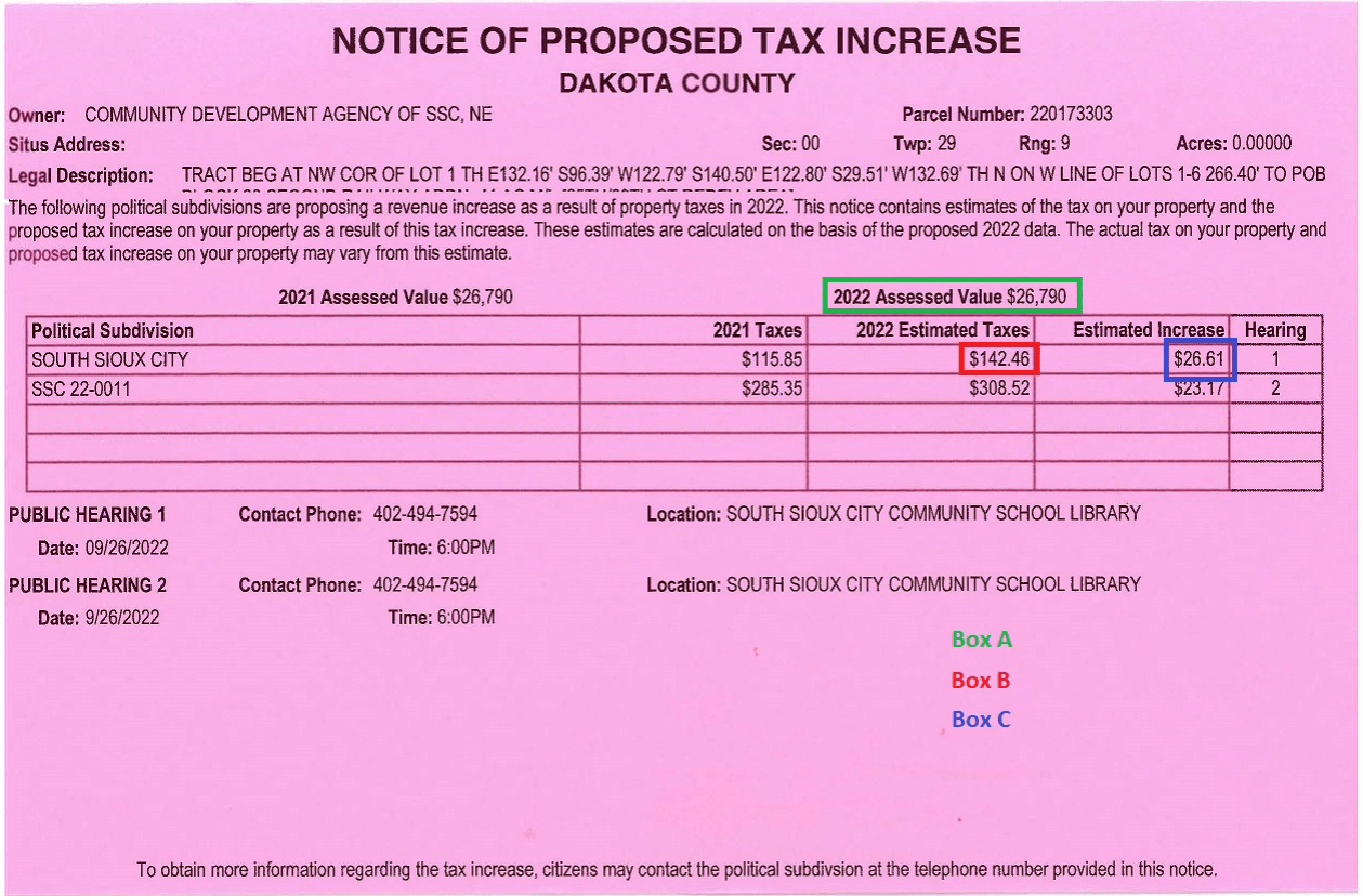 SOUTH SIOUX RESIDENTS RECEIVE FAULTY TAX INFORMATION KSCJ 1360