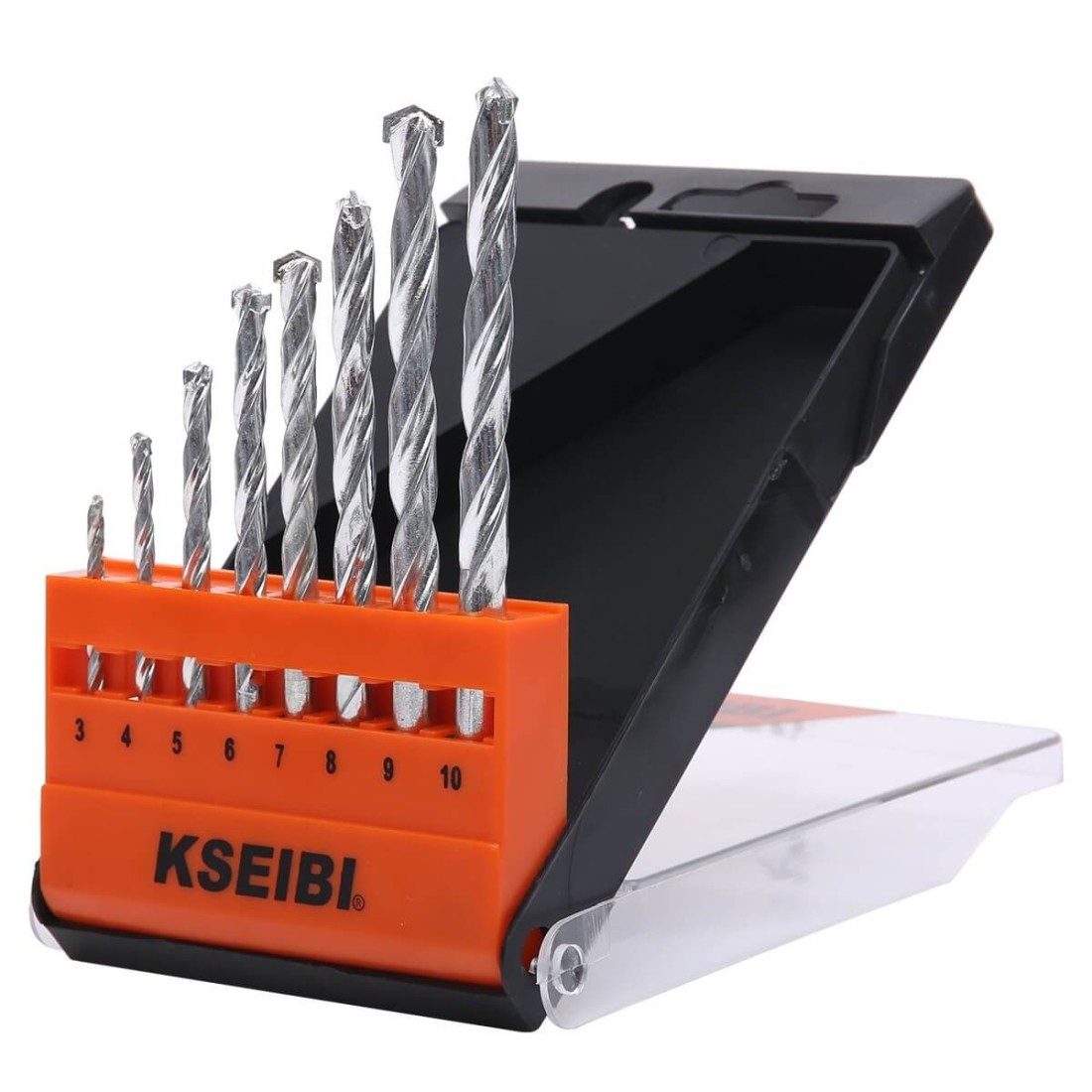 Masonry Drill Bits Set Plastic Case 8Pscs Set Drill Bits KSEIBI