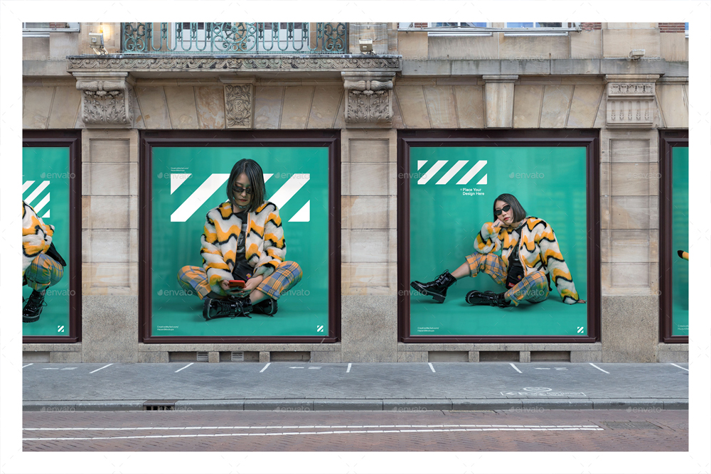 Store Window Sticker Mockup ksioks