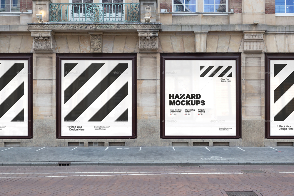 Store Window Sticker Mockup ksioks