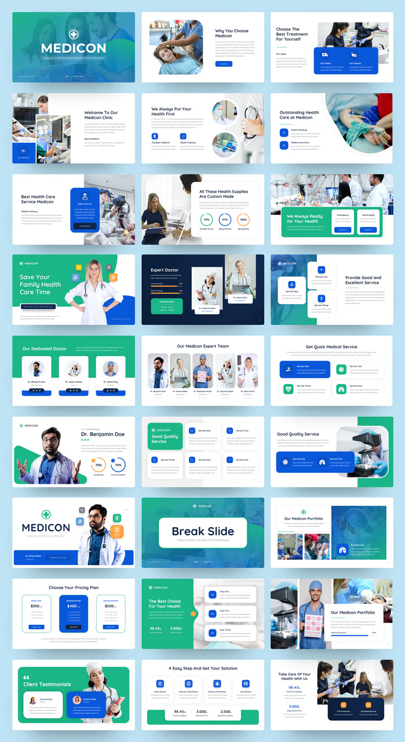 10 Modern Medical PowerPoint Presentation Templates ksioks