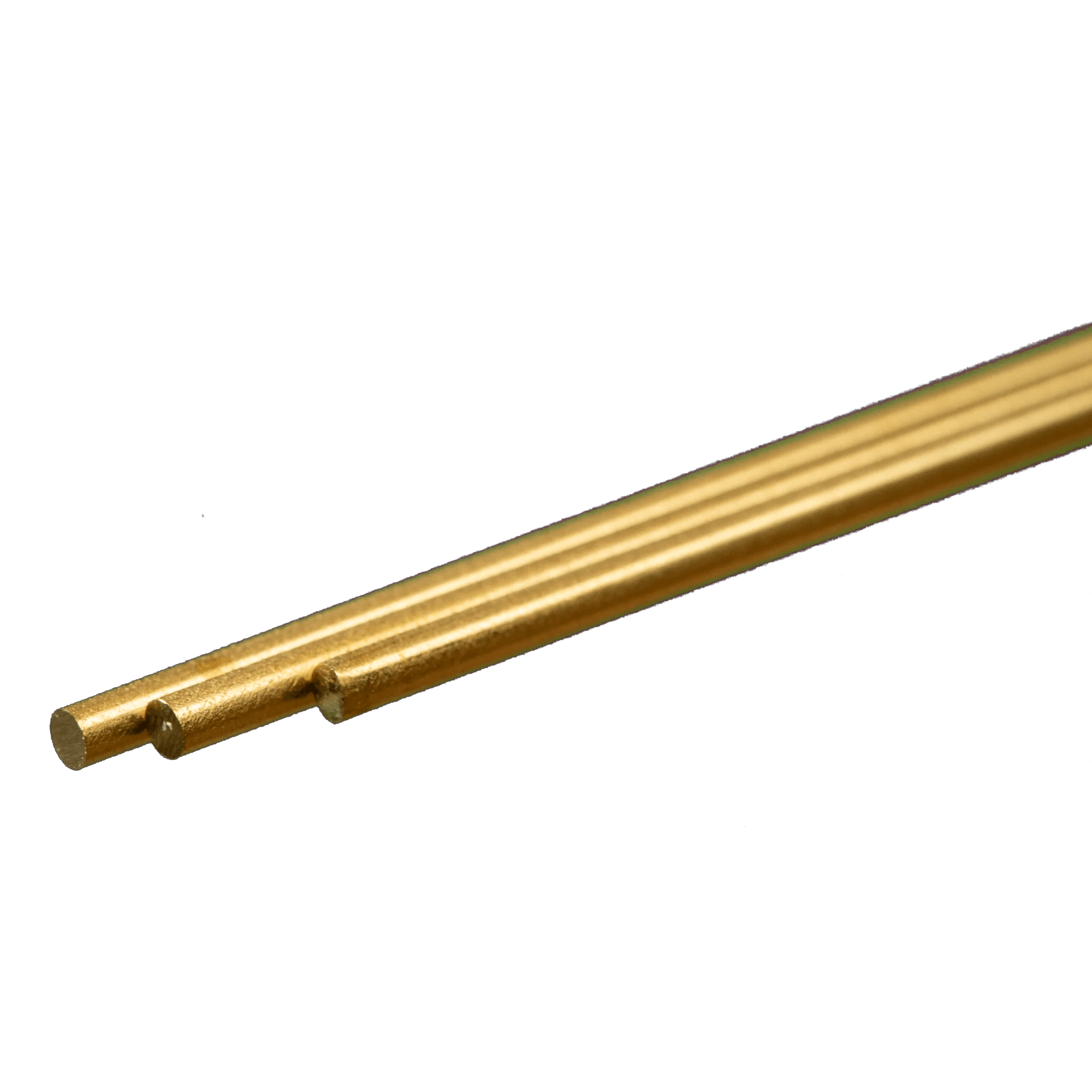 Round Brass Rod 0.081" OD x 12" Long (3 Pieces) ksmetals