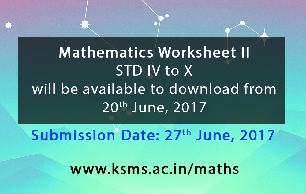 Mathematics Worksheet II Kerala Samajam Model School