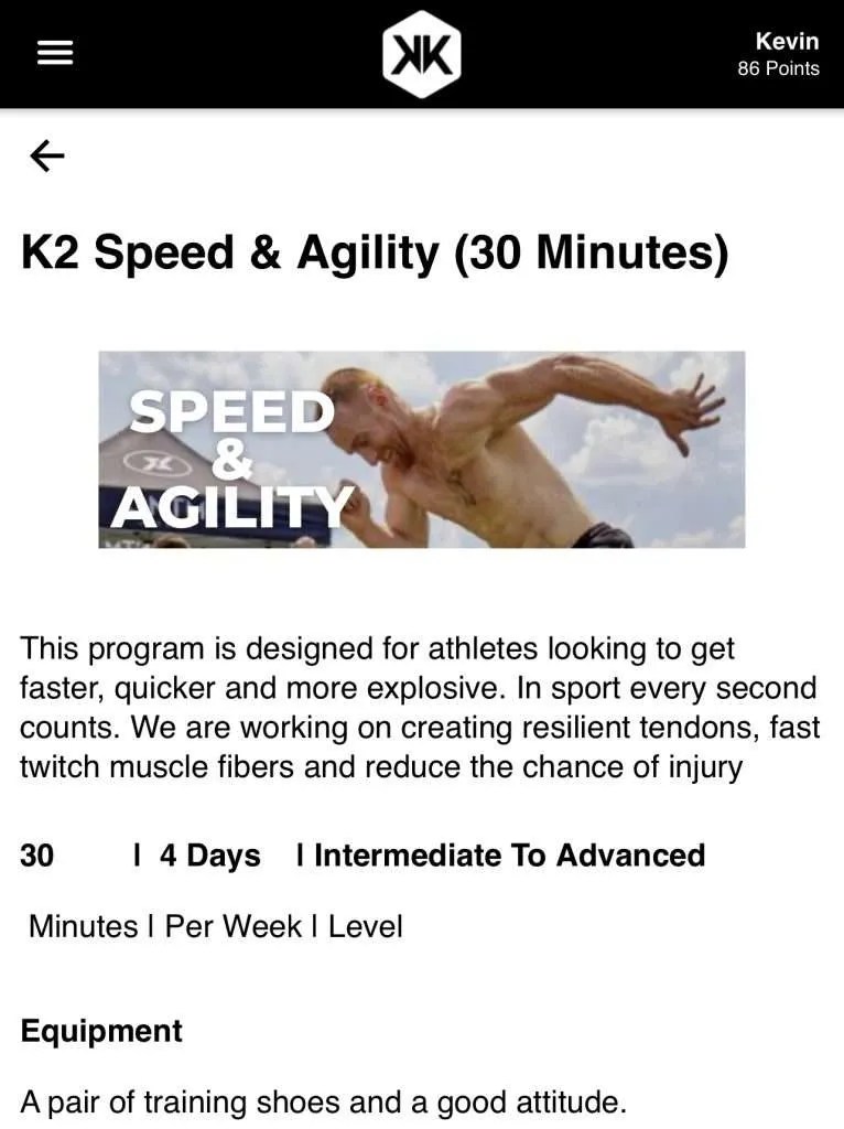 Speed & Agility Training Program K Squared Fitness