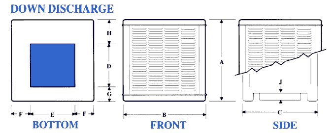 Champion Evaporative "Swamp" Coolers Residential Down Draft Model